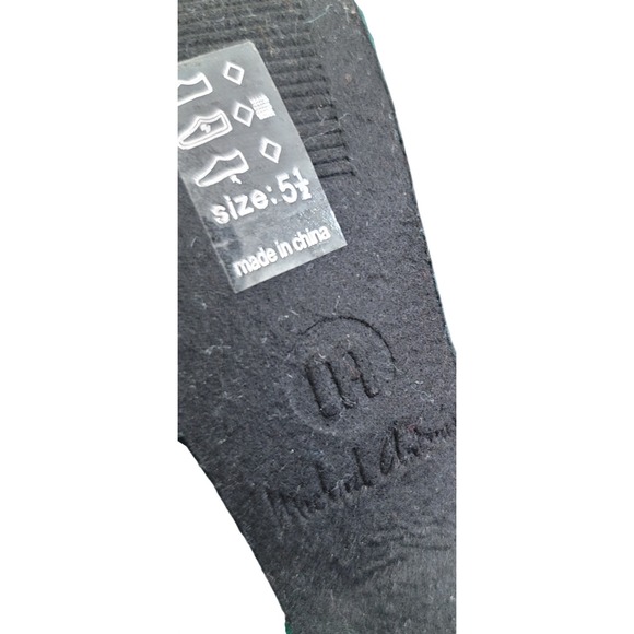 Michael Antonio Green Suede Slouchy Stiletto Boots 5.5  Ruched Y2K - Picture 8 of 9